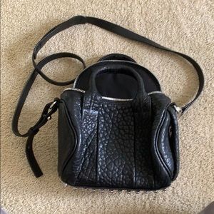Alexander Wang black pebble leather mini Rockie